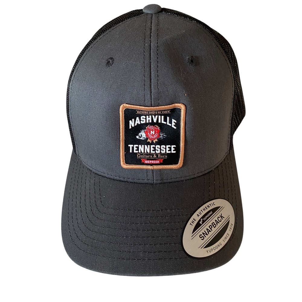 Nashville Tennessee Gray Yupoong Classics Snapback Trucker Baseball Hat NWOT